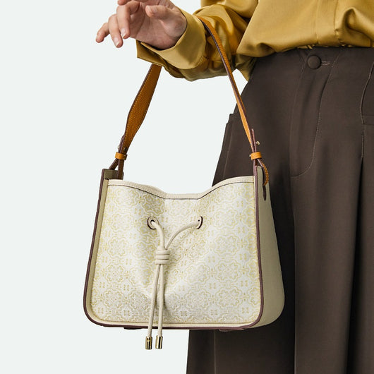 Bolso de Cuero Genuino Estilo Minimalista Lujo - Gran Capacidad