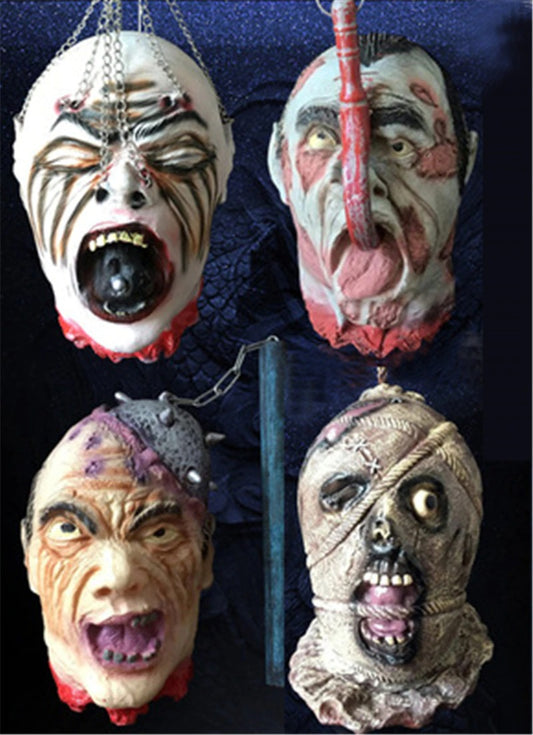 Decoración de Horror para Casa Embrujada - Accesorio de Decapitación Realista