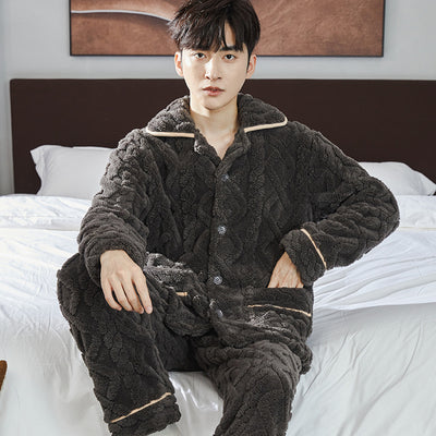 Pijama Hombre Franela Jacquard Forrado Térmico Cómodo - Image 6