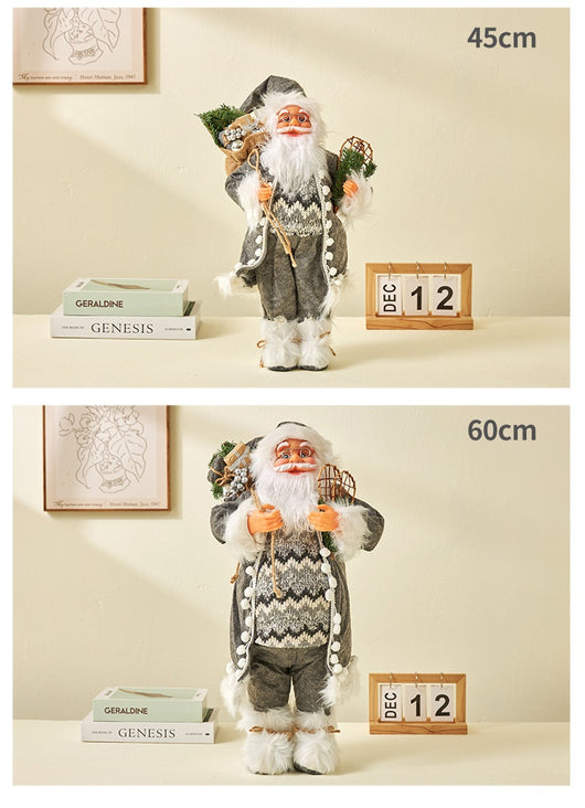 Adornos Navideños Nórdicos Reno Rudolf con Rayas Plateadas - Image 14