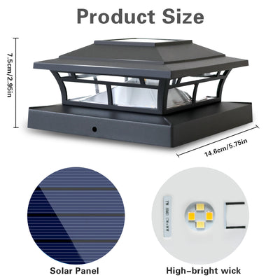 Lámpara Solar para Pilares de Jardín - Iluminación Exterior Automática - Image 9