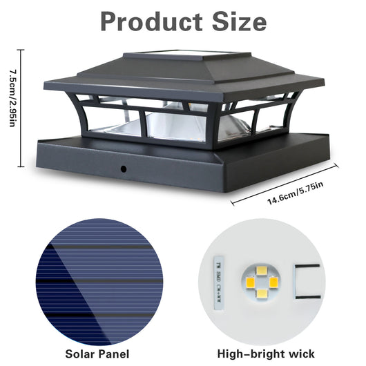 Lámpara Solar para Pilares de Jardín - Iluminación Exterior Automática - Image 9