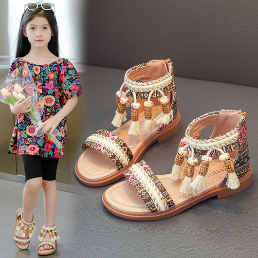 Sandalias Romanas Infantiles Étnicas Retro para Verano - Image 6