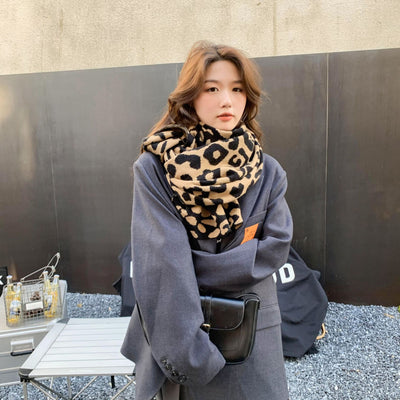 Bufanda Leopardo Moda Europa América - Cálida y Versátil para Mujer - Image 17