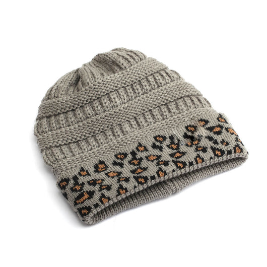 Gorro Tejido para Mujer Estampado Leopardo - Abrigo Cálido para Invierno - Image 16