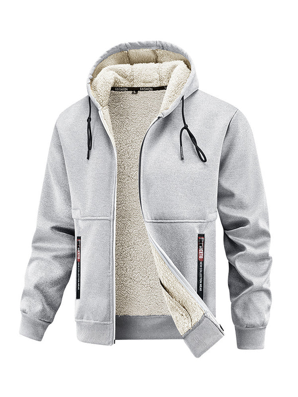 Abrigo de Invierno para Hombre con Lana de Cordero Engrosada