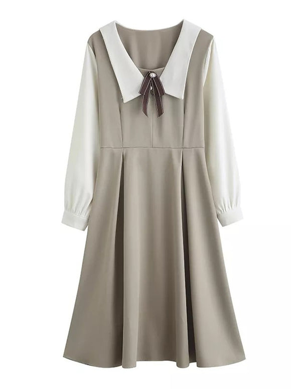 Vestido Retro Francés para Mujer - Primavera Elegante