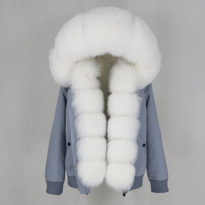 Parka con Forro de Piel de Mapache Desmontable - Abrigo Térmico Grueso - Image 17