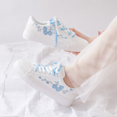 Tenis Blancos Bordados Estilo Urbano para Estudiantes - Image 9