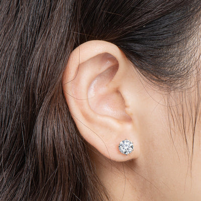 Aretes de Cristal de 1 Quilate Plata de Ley S925 para Mujer - Image 19