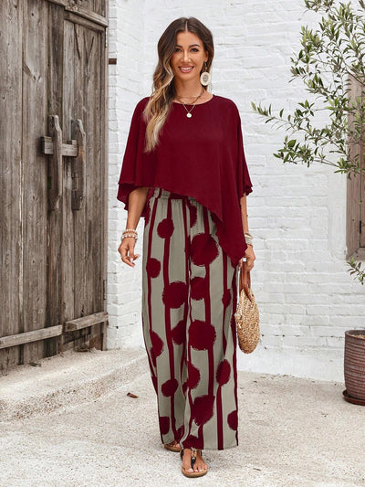 Conjunto Coordinado de Camisa y Pantalón Estampado - Image 3