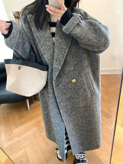 Abrigo de Lana Oversize Tipo Blazer Largo - Image 17