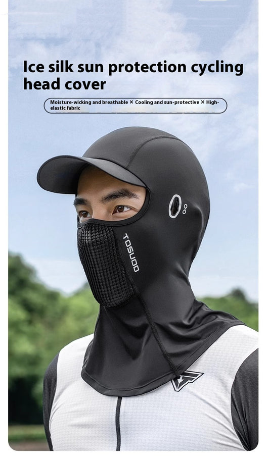 Pasamontaña Deportivo Ice Silk Protección Solar para Ciclismo y Outdoor - Image 9