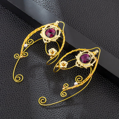 Aretes Vintage de Pétalos sin Perforación - Clip para Oreja - Image 6