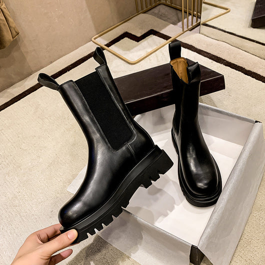 Botas Martin Mujer Plataforma Alta Estilo Británico Industrial - Image 20