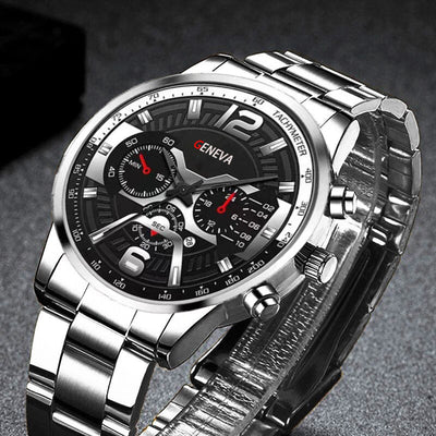 Set Completo: Pulsera, Collar con Cruz y Reloj para Hombre - Image 17