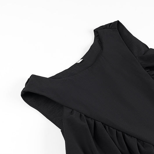 Chaleco Plisado para Mujer Cuello Redondo sin Mangas - Image 10
