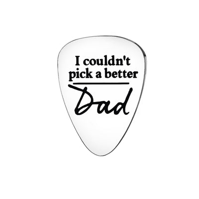 Llavero Acero Inoxidable para Papá con Diseño de Púa de Guitarra - Image 5