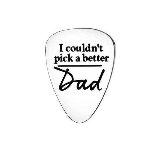 Llavero Acero Inoxidable para Papá con Diseño de Púa de Guitarra - Image 5