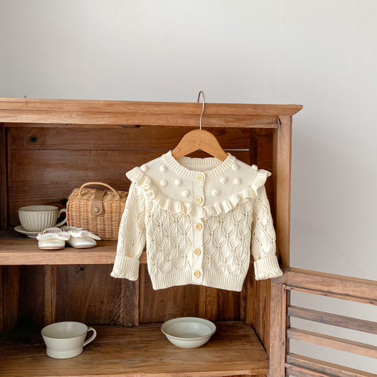 Chaqueta Tejida Hueca Hecha a Mano para Bebés y Niños - Image 10