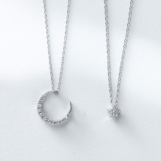 Collar de Plata Esterlina Estrella y Luna para Mujer - Image 7