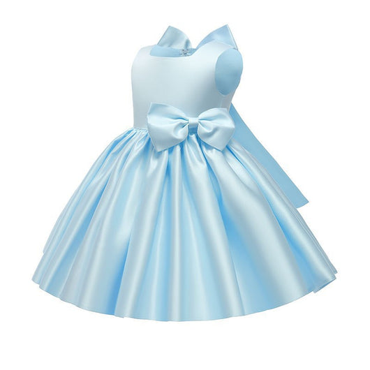 Vestido Princesa Infantil de Color Liso - Image 3