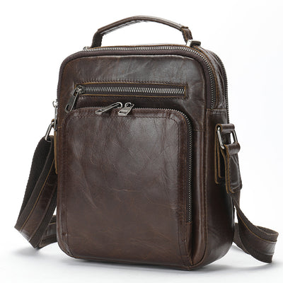 Bolsa Mensajero de Cuero Genuino Vintage Estilo Caballo Loco - Image 13