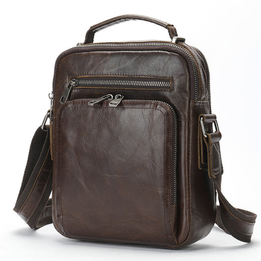 Bolsa Mensajero de Cuero Genuino Vintage Estilo Caballo Loco - Image 13