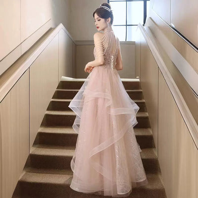 Vestido de Noche Elegante Rosa para Mujer - Image 4