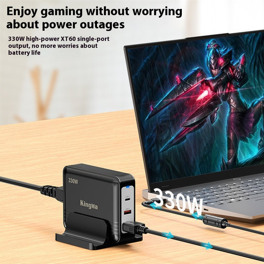 Cargador GaN 330W de Alta Potencia para Laptop y Dispositivos Múltiples