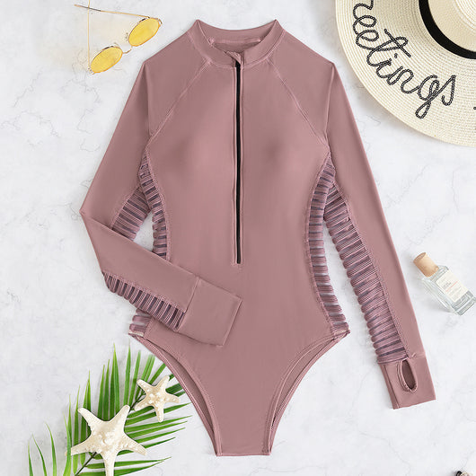 Traje de Baño Enterizo con Protección Solar y Cierre en el Pecho - Image 10