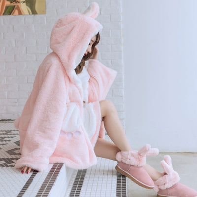 Sudadera Capucha Orejas de Conejo Peluche Suave - Image 2