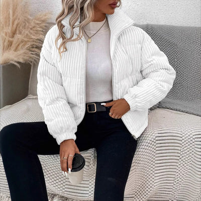 Abrigo de Pana Grueso Talla Grande para Mujer - Image 3
