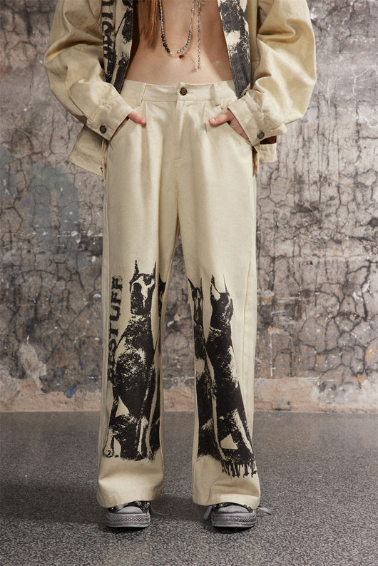 Pantalones Doberman Pinscher Estilo Hip Hop Hombre Oversize - Image 20
