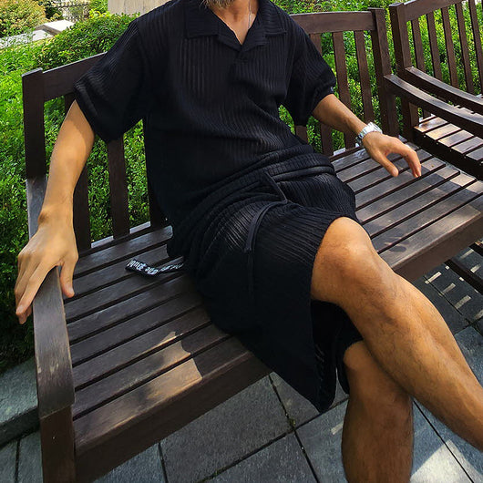 Conjunto de Playera y Shorts Holgados para Hombre - Comodidad Casual - Image 16