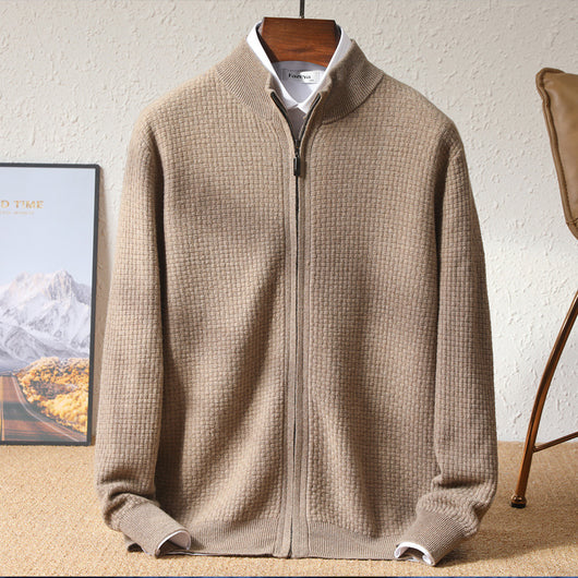 Cardigan con Cuello Alto y Cierre de Cremallera para Hombre - Image 2