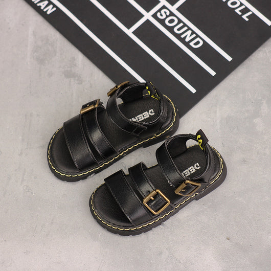 Sandalias Infantiles con Velcro y Suela Suave - Botones Metálicos - Image 10