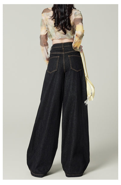 Jeans Retro Azul Profundo Pierna Ancha - Image 23
