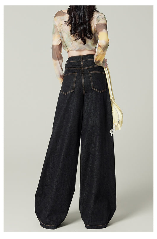 Jeans Retro Azul Profundo Pierna Ancha - Image 23