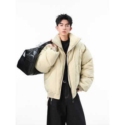 Chaqueta de Cuello Alto en Algodón para Hombre - Estilo Urbano Invierno