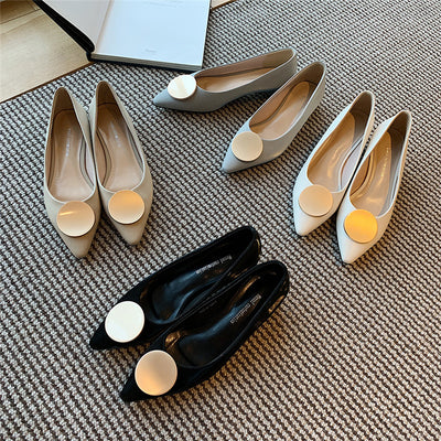 Zapatos de Tacón Grueso Puntiagudo - Elegancia Versátil para Cualquier Ocasión - Image 5