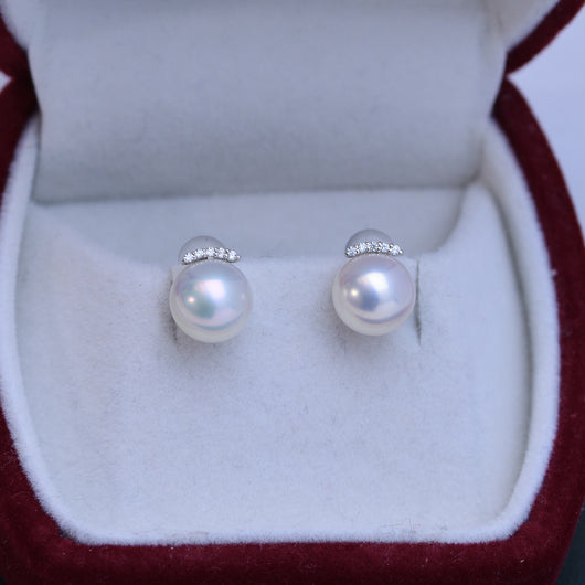Aretes de Perla Blanca Minimalista - Diseño Clásico Perfecto - Image 2