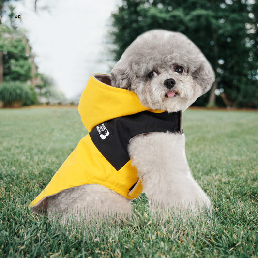 Impermeable para Perros con Diseño Patchwork de Contraste