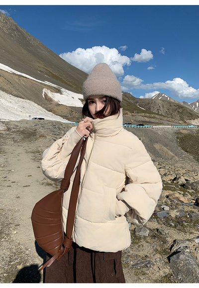 Abrigo Corto Acolchado Suelto Estilo Coreano - Chaqueta de Algodón para Mujer - Image 8