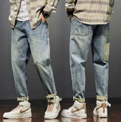 Pantalón Vaquero Harem Oversize Cintura Alta - Corte Recto Tres Cuartos - Image 13