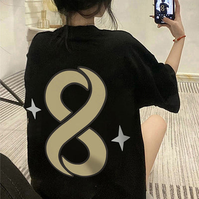 Camiseta Estampada Digital 8 de Manga Corta para Hombre