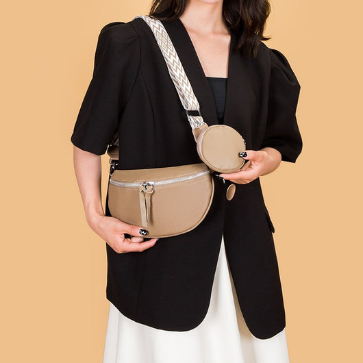 Bolso Crossbody de Cuero Genuino para Mujer - Bolsa de Cintura Elegante y Versátil - Image 5