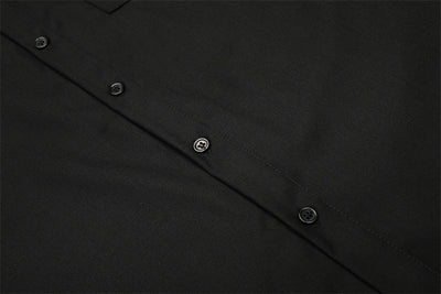 Camisa Suelta de Manga Larga con Cadena Colgante - Estilo Street Casual para Hombre - Image 2
