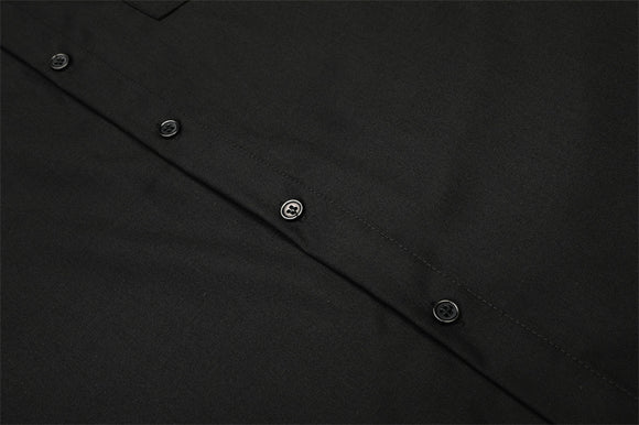 Camisa Suelta de Manga Larga con Cadena Colgante - Estilo Street Casual para Hombre