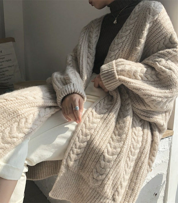 Cardigan Holgado de Punto para Mujer